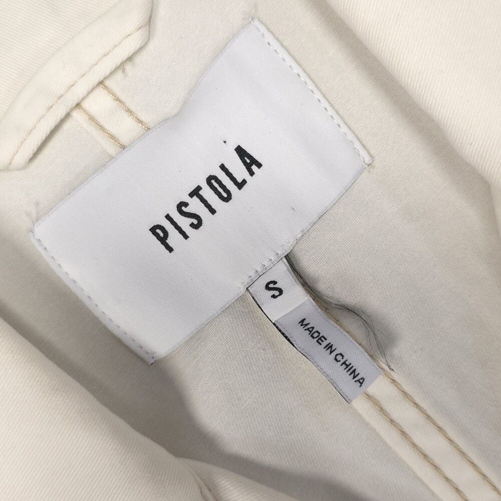 PISTOLA Women's Jumpsuit SMALL Ivory Short Sleeve Button Front P1950SOL-ATW - Picture 2 of 16